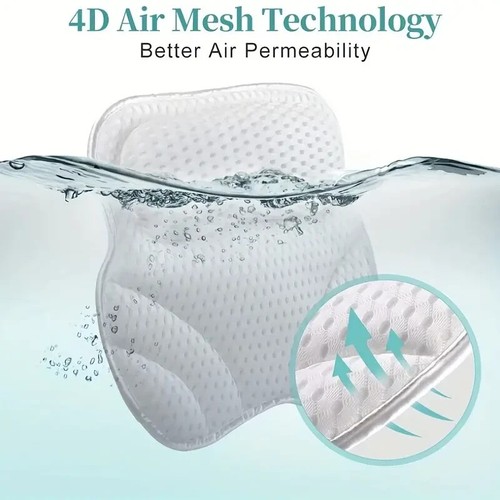 Ergonomic Bathtub Pillow Spa Cushion with 4D Air Mesh For Head Neck Back Support - Picture 5 of 9