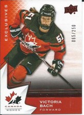 2020-21 Upper Deck Team Canada Juniors VICTORIA BACH #44 Exclusives 065/250