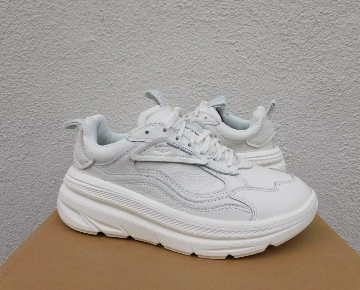 UGG CA1 WHITE LEATHER SNEAKER ACTIVE COMFORT SHOES, WOMEN US 8/ EUR 39 ~NIB