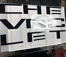 Grill Letters Inserts 2019 2020 2021 Silverado Gloss black