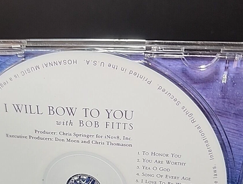 Bob Fitzz I Will Bow To You Christian Music audio Cd — 第 2/4 张图片