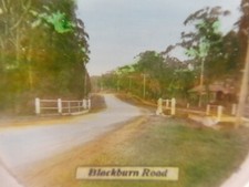 VINTAGE GLASS TOURIST SOUVENIR PICTURE DISH BLACKBURN ROAD MELBOURNE VICTORIA
