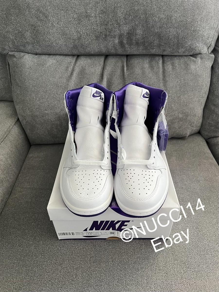 Nike Air Jordan 1 Retro High OG Court Purple White Size 10.5