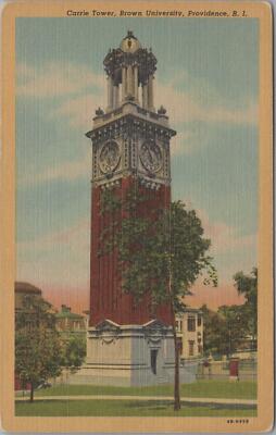 Postcard Carrie Tower Brown University Providence RI Rhode Island 