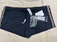 Men's GIORGIO EMPORIO ARMANI Black Swim Boxer Trunks Euro 54 NWT NEW Nice 