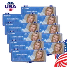 USA AZDENT Dental Orthodontic Ceramic Brackets Braces Roth.022 Hooks 3-4-5