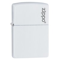 Zippo Logo Matte Pocket Lighter - White on sale Zippo Logo Matte Pocket Lighter - White on sale