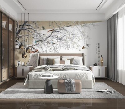 3D Snow Scene Branches ZHUA845 Wallpaper Wall Murals Removable Self-adhesive Ann