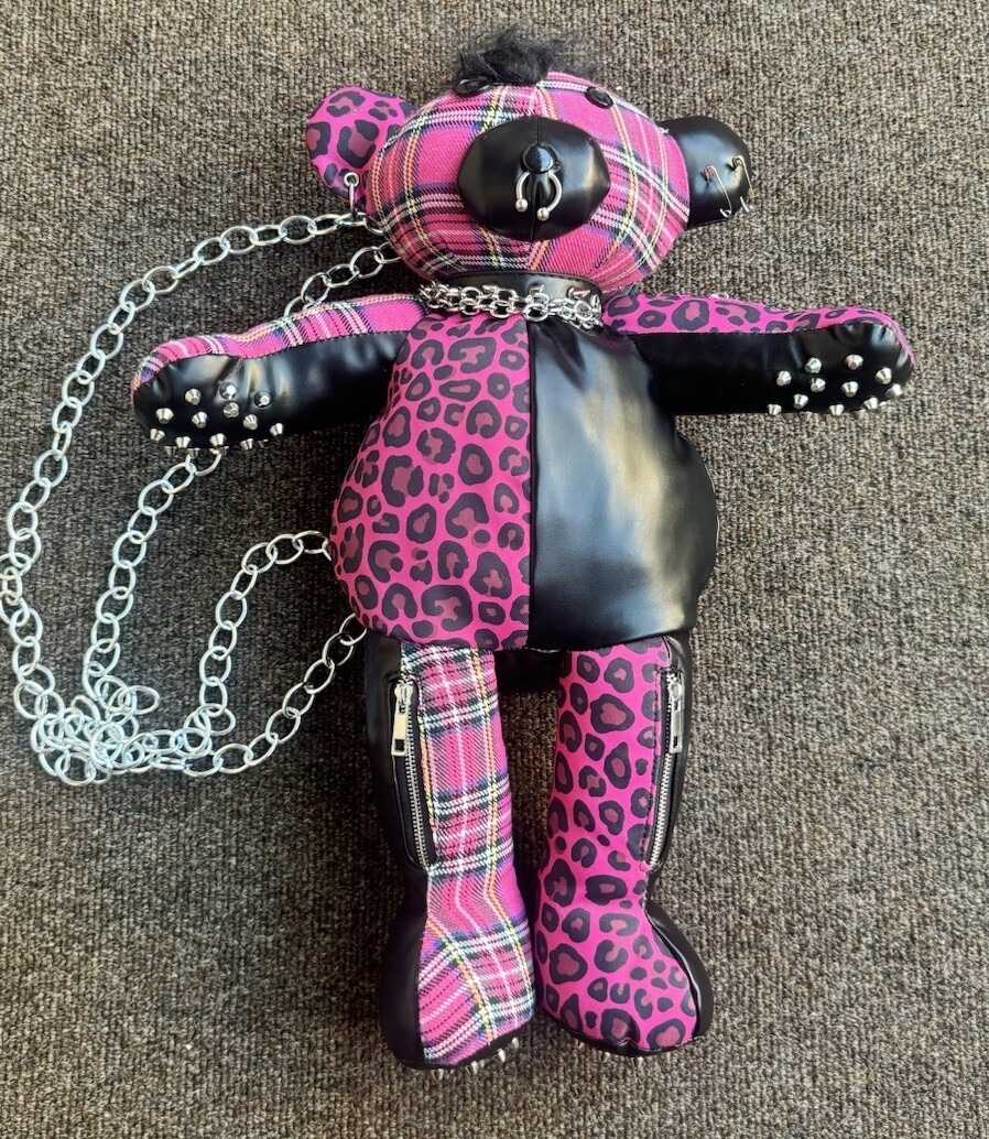 Dolls Kill / Current Mood Tormented Teddy Punk Pink/Black  display picture 1