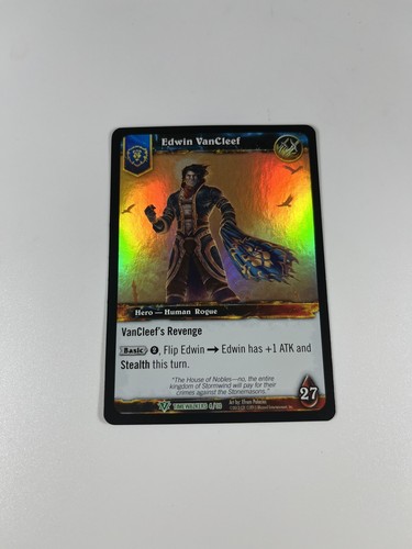 Edwin VanCleef Timewalkers 4/30 FOIL Holo WoW World of Warcraft karta TCG