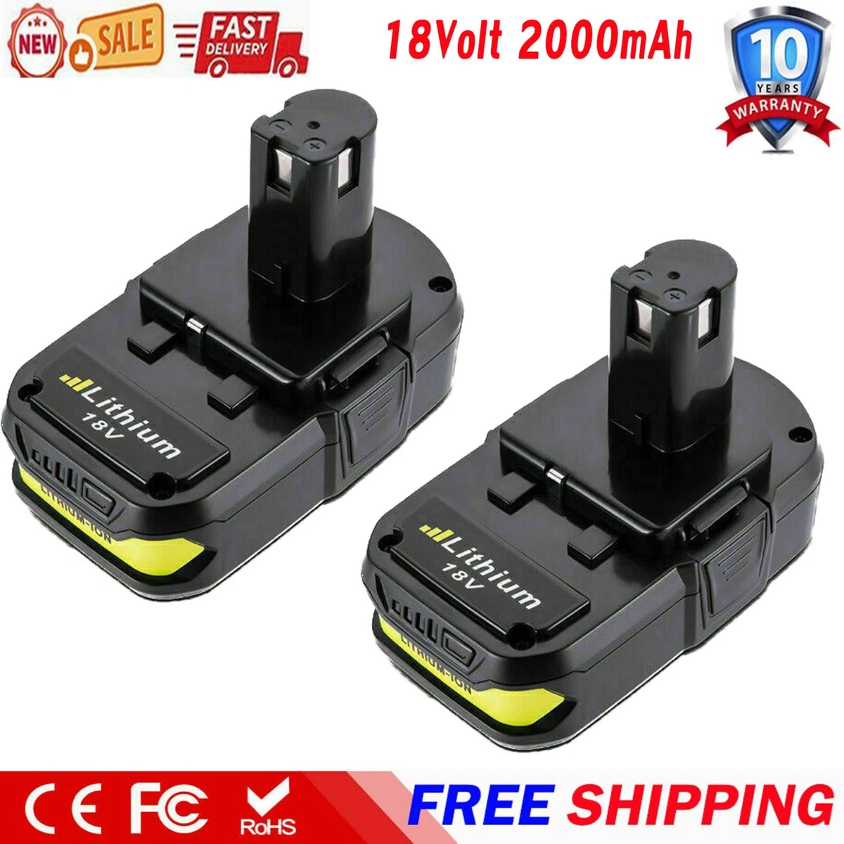Ryobi 18 volt lithium battery replacement deals