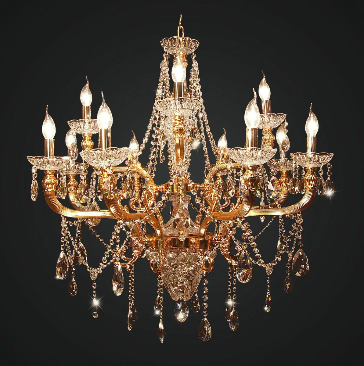Crystal chandelier brass online