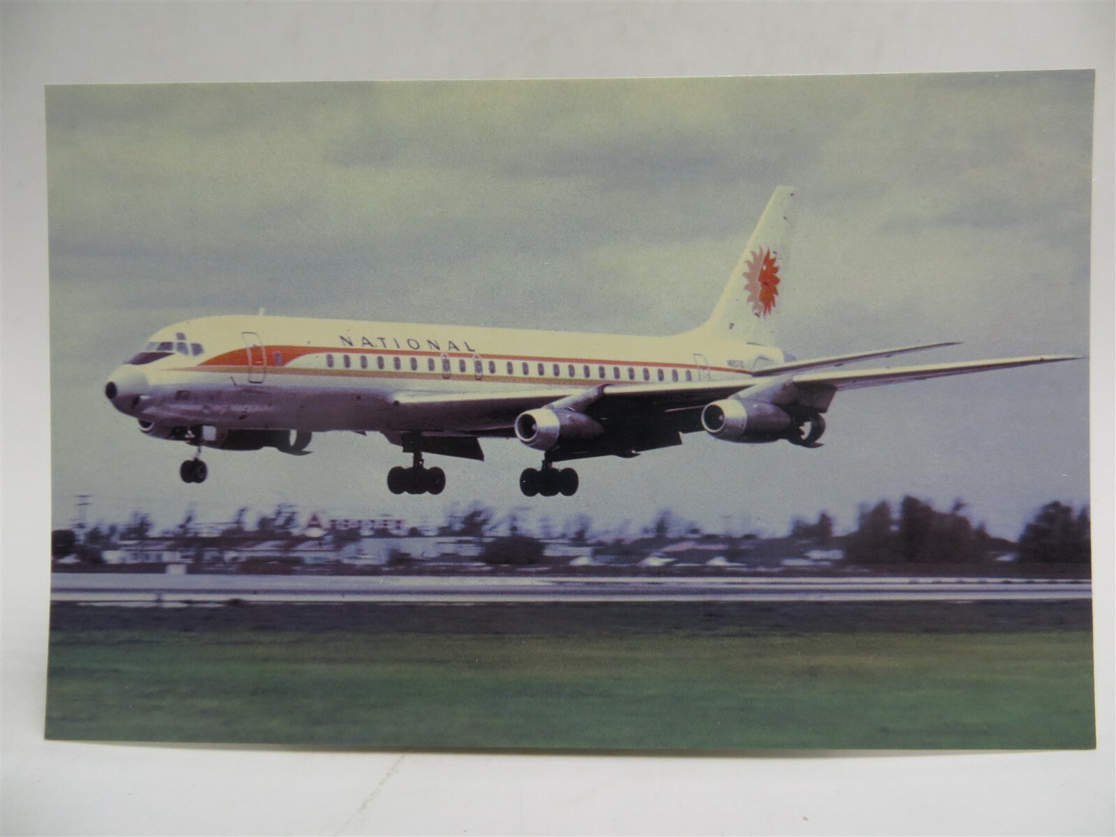 Vintage Airline Postcard National Airlines Douglas DC8 New