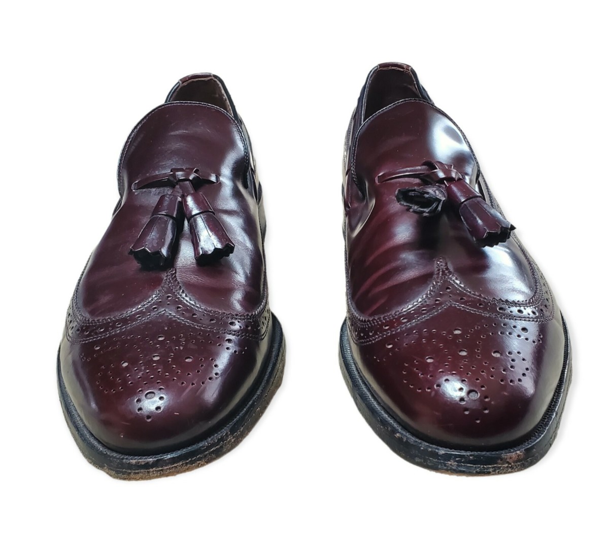 Allen Edmonds Berwick Tassel Loafers Dress Shoes Burgundy  display picture 1