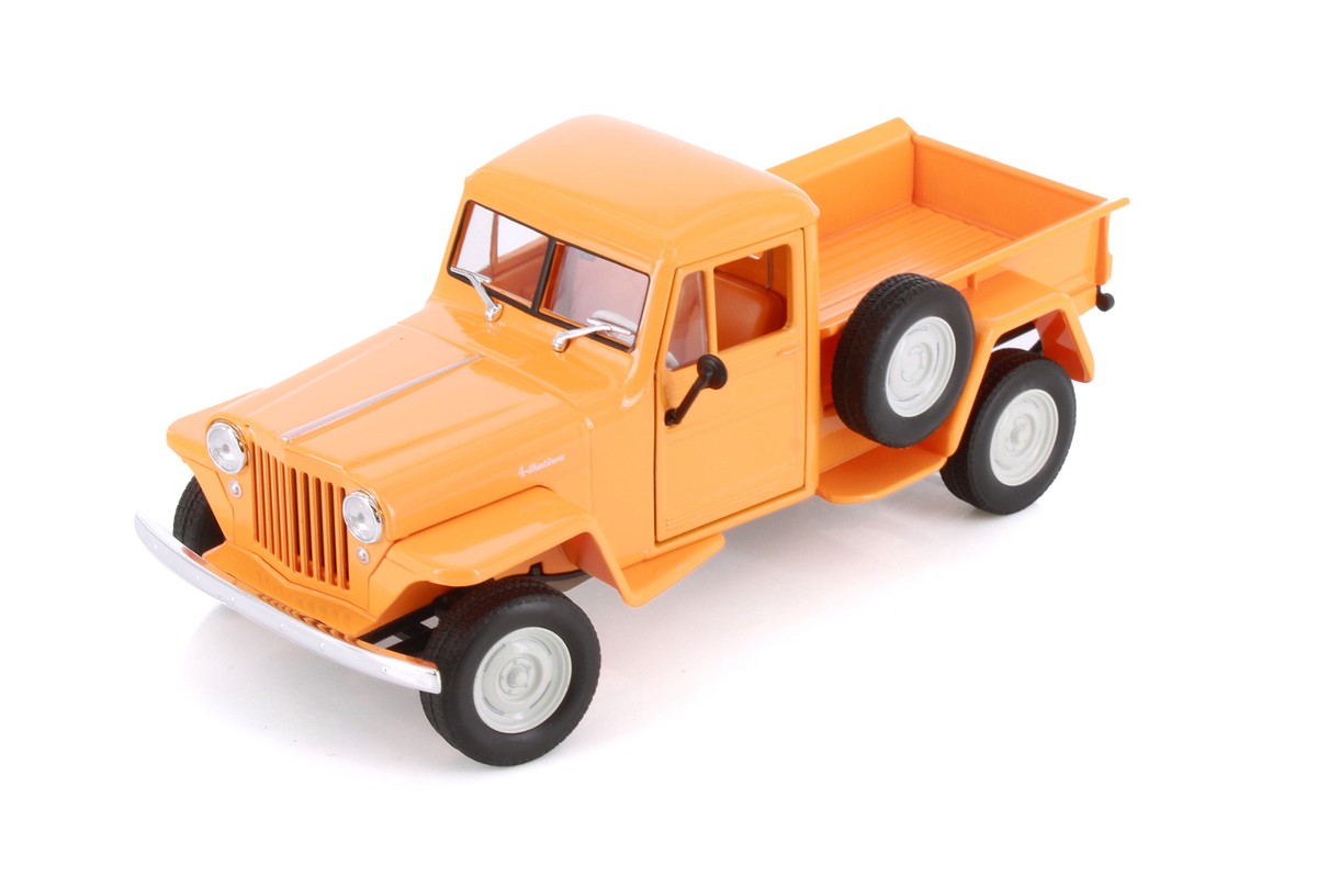 1947 JEEP WILLYS YELLOW PICKUP TRUCK 1/24 DIECAST CAR WELLY 24116