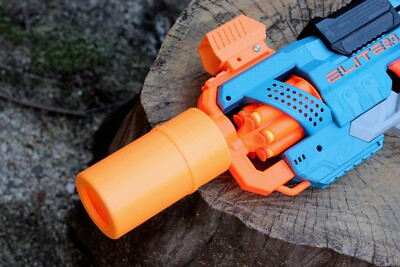 Stubby Silencer (PE+) for Nerf N-Strike Modulus Blasters Barrel Mod - Blasters3D