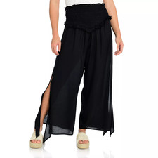 Elan Woven Smocked Tie Waist Pants NWOT