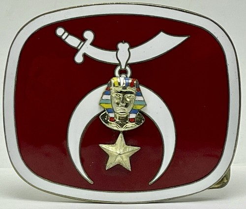 Vintage Masonic Shriners Belt Buckle Enamel Lot A