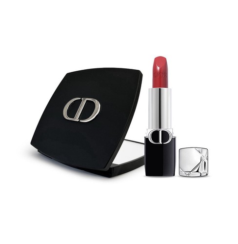 Juego de regalo de 2 piezas Dior Beauty (espejo compacto y mini lápiz labial satinado) - Imagen 1 de 5