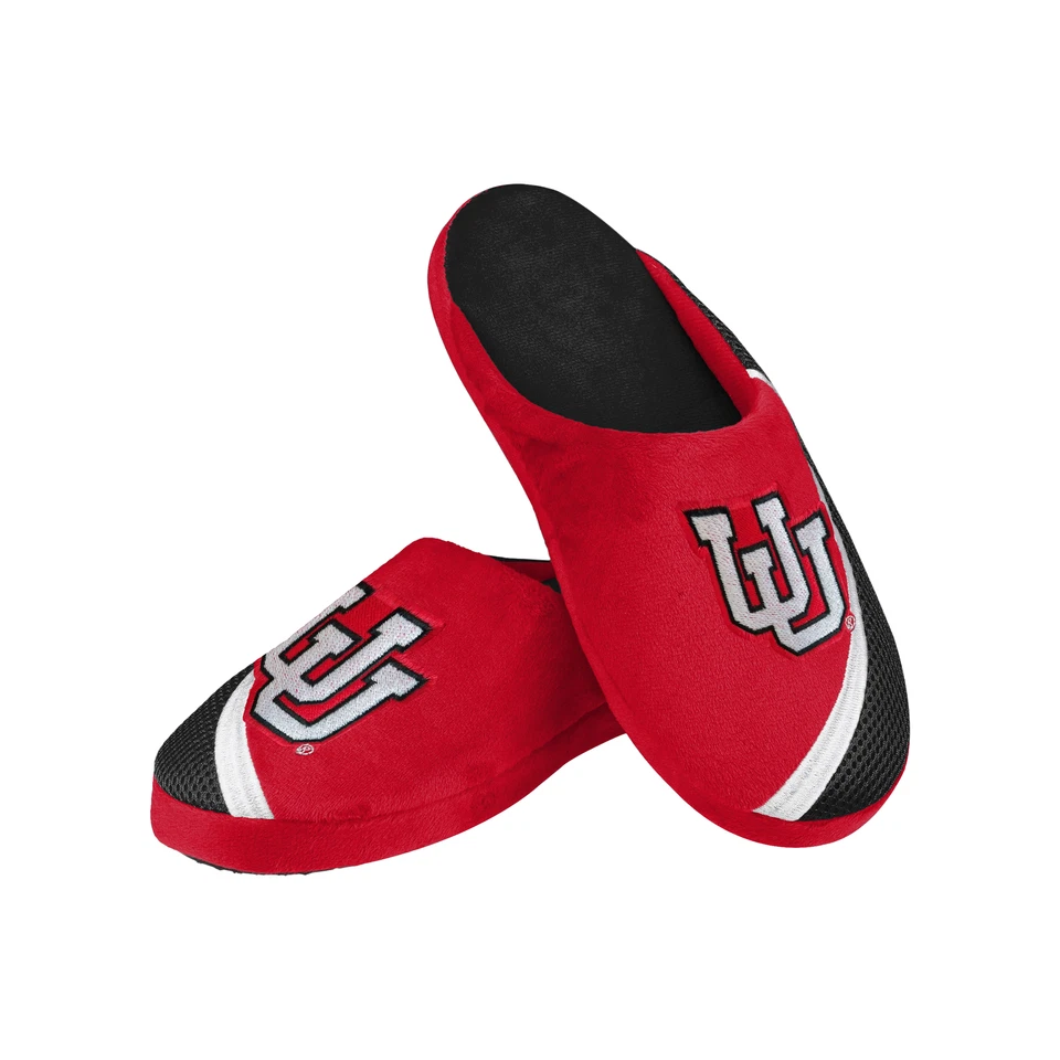 FOCO NCAA Men's Utah Utes 2022 Big Logo Color Edge Slippers - Image 2 of 3