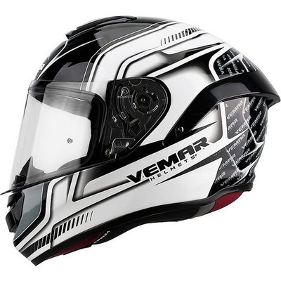 Casco Moto Integrale Vemar V1081E05H009 Hurricane Race Nero Grigio | eBay