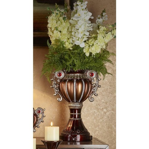 Jarrón decorativo delicado acabado bronce - Imagen 2 de 2