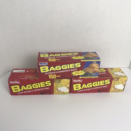 Vintage Hefty Bags Baggies Retro Decor Props