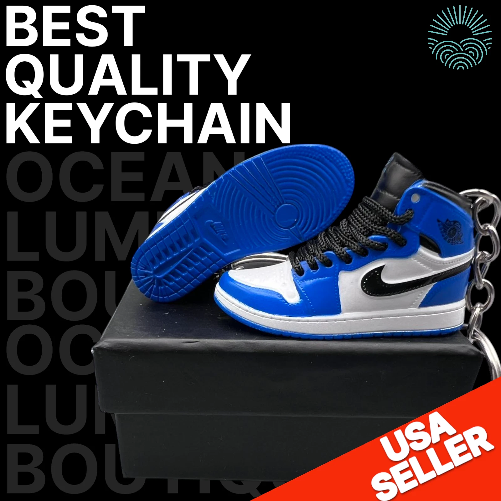 Porte clés Mini Baskets Air Jordan 3D, Baskets Basket de Collection, Options Boîte
