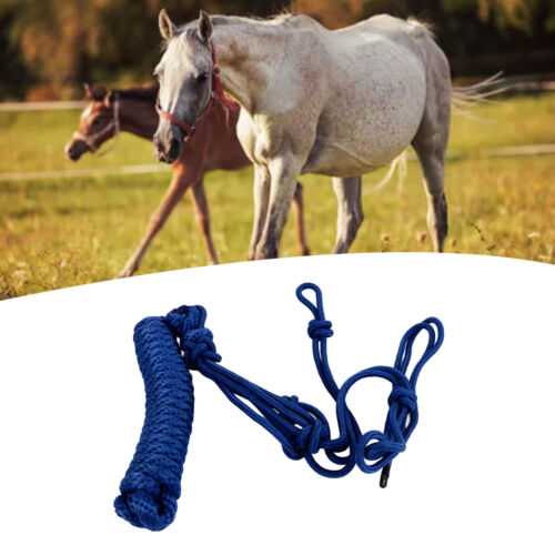 (Blue)Horse Halter Polyester Safe Rope Halter Professional Comfortable - Picture 1 of 12