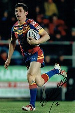 Morgan ESCARE Signed Catalan Dragons Rugby League Autograph 12x8 Photo +RD COA