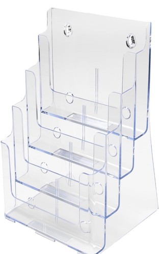 Countertop 4 Tier 4 Pocket A4 Portrait Multi-Tier Literature Holder - files - Picture 1 of 6