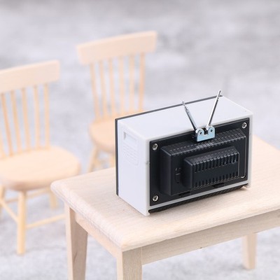 DollHouse Miniature ornaments Mini retro TV toy ornamentAL