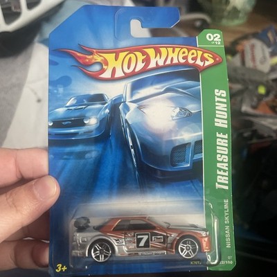 2007 HOT WHEELS  NISSAN SKYLINE TREASURE HUNT # 2 OF 12  CARD # 122/180 K7613
