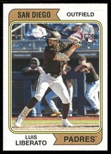 Luis Liberato Rookie 2023 Topps Heritage San Diego Padres #168