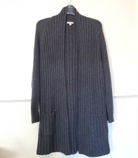 Gap Wool Cozy Open Long Cardigan Sweater Charcoal Grey Womens Sz M L has pilling