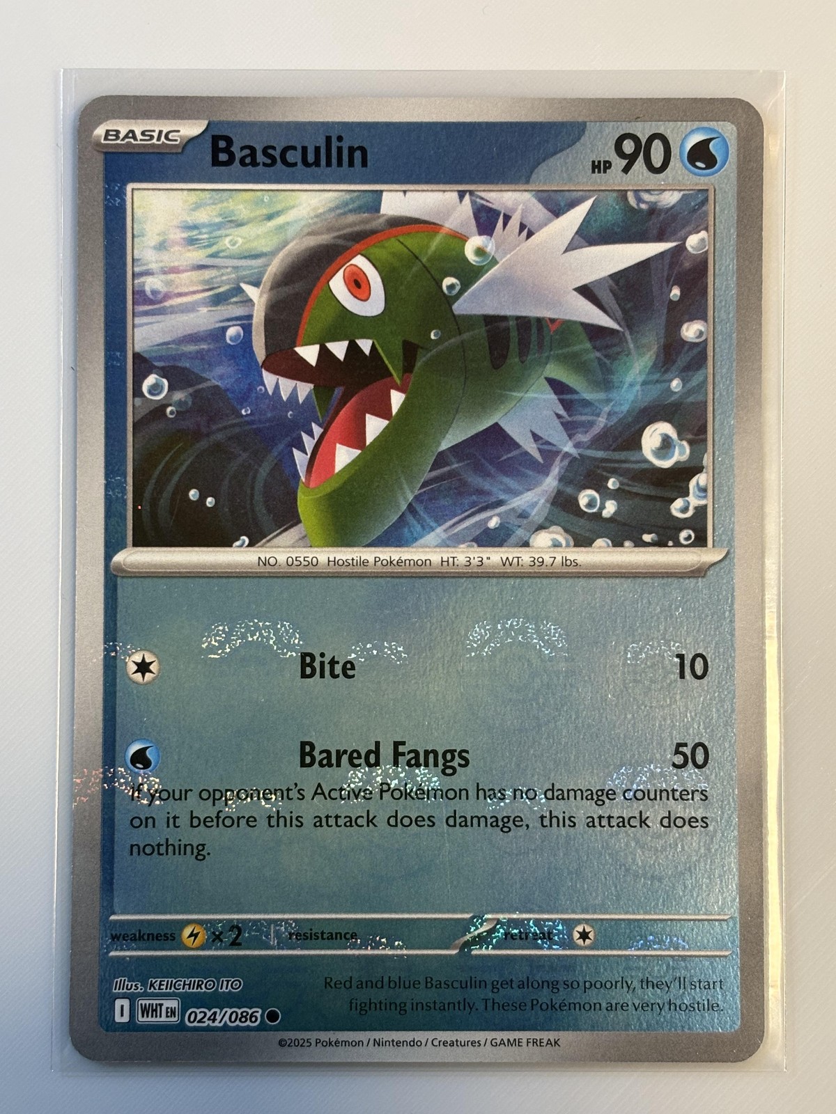 Basculin #024/086 Masterball White Flare Pokemon 2025 NM