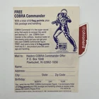 Vintage GI Joe 1982 Cobra Commander Mail Away Order Form Original Insert Sheet