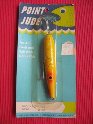 Original Vintage Pt. Jude BASS-AKWARD Saltwater Striper Fishing Lure from  1970s | eBay