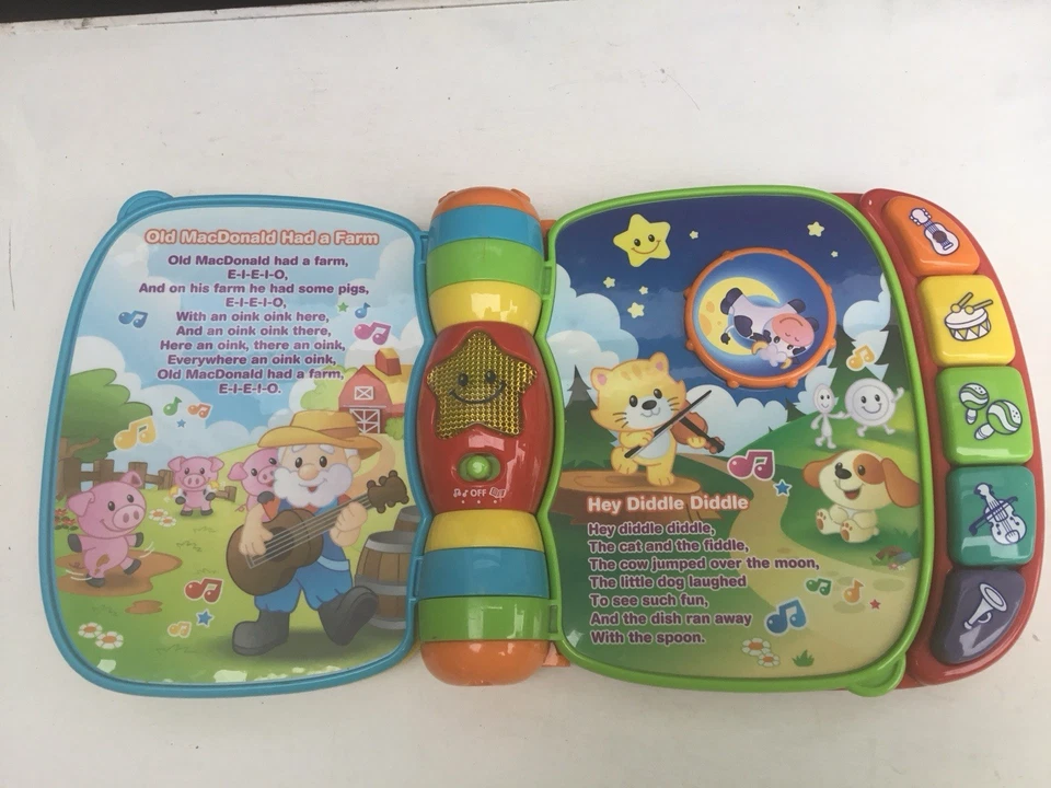 VTech Musical Rhymes Book for Babies/Toddlers Interactive Storybook Lights Music - Image 3 of 4