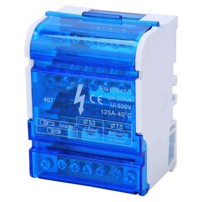 4 Row 6 Hole 407 Terminals Block Box With Transparents Cover For Electrical