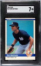1984 Fleer Baseball Don Mattingly #131 SGC 7 New York Yankees⚾️🔥Donnie Baseball