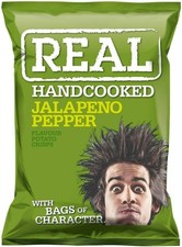 Real Jalapeno Pepper Crisps 24 x 35g Bags Gluten Free Vegan Snack