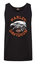 Harley-Davidson Men's Distressed Onward Eagle Sleeveless Cotton Tank Top, Black