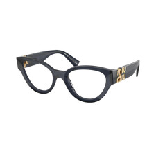 Miu Miu MU01VV 08Q1O1 Eyeglasses Frame Women Blue Cat Eye 52x12x135 New