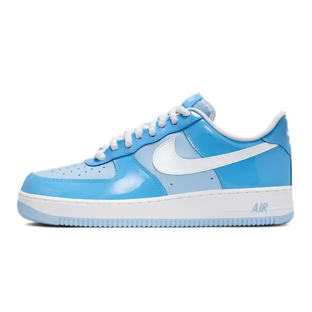 Nike Air Force 1 '07 LV8 Mens Size 12 Psychic Blue Patent White