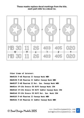 Dead Design Models DDMNM48276 1:48 PBJ-1D (B-25 Mitchell) USMC National Insignia