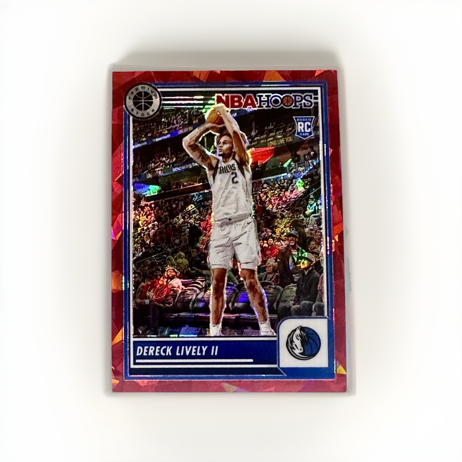 2023-24 Panini NBA HOOPS Premium Stock Dereck Lively 253 Red Ice /99 RC 🔥