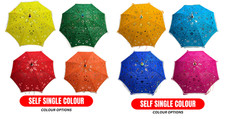 Indian Multicolor Vintage Decorative Embroidered Parasol Sun Shade Umbrella