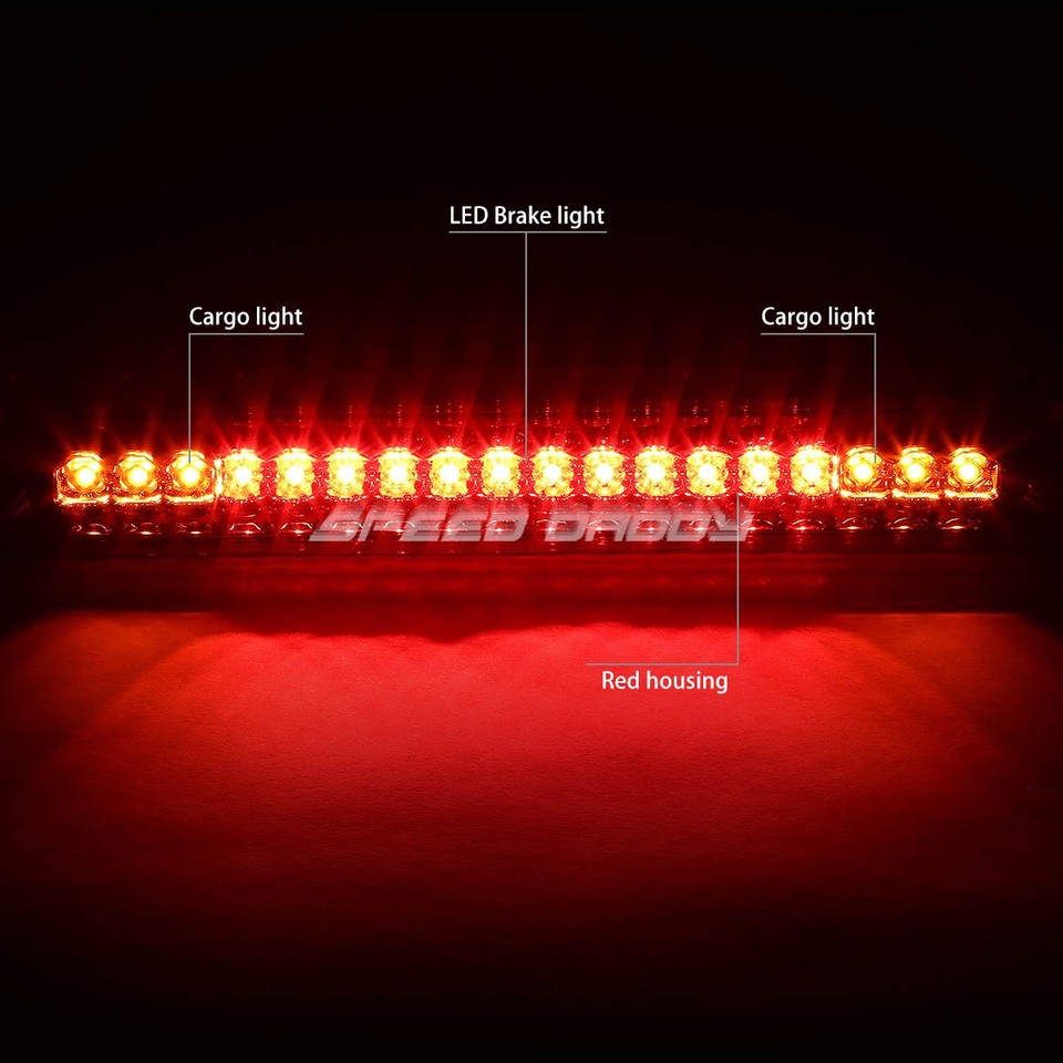 1994-1999 GMC Sierra Chevy Silverado Pickup Red LED 3rd Brake Light Cargo Lamp E - Foto 8