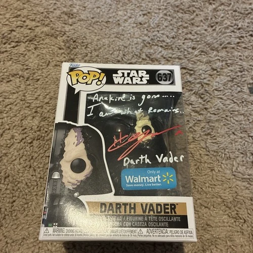 Funko Star Wars Darth Vader Vinyl 637 Signed JSA Verified **Scratch on back**